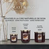Heart & Home kvapni žvakė, pagaminta iš natūralaus sojų vaško namams - didelis stiklainis su gervuogių aromatu - 75 valandų degimo laikas - dovana, dekoracija ir kvapas namams - stiklas