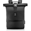 Heaver® kuprinė, rolltop, juoda su skyriumi batams ir nešiojamam kompiuteriui, skirta vyrams ir moterims, lanksti talpa iki 28 l, atspari vandeniui, skirta sportui, laisvalaikiui, universitetui, kelionėms ir darbui