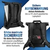 Heaver® kuprinė, rolltop, juoda su skyriumi batams ir nešiojamam kompiuteriui, skirta vyrams ir moterims, lanksti talpa iki 28 l, atspari vandeniui, skirta sportui, laisvalaikiui, universitetui, kelionėms ir darbui