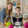 Hello Kitty minkštas žaislas 30 cm - Kuromi dizainas iš Sanrio pliušinių žaislų kolekcijos | Minkštas Hello Kitty pliušinis žaislas, puikiai tinkantis gerbėjams ir kolekcionieriams, Hello Kitty pliušinis žaislas vaikams ir suaugusiems