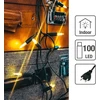 Hellum girlianda 100 led šiltai balta, vidaus, 14.85 m šviesos ilgis, 2 x 1.5 m kabelis, dekoratyvinis apšvietimas, sodo vakarėlis, bendras šviesos srautas mažesnis nei 59 liumenų, 560916
