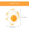 Hemonton 2 vnt. imituotas omletas, netikras keptas kiaušinis, modelis, netikras keptas kiaušinio rekvizitas, tikroviška kepto kiaušinio figūrėlė, kepto kiaušinio imitacija