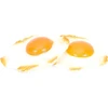 Hemonton 2 vnt. imituotas omletas, netikras keptas kiaušinis, modelis, netikras keptas kiaušinio rekvizitas, tikroviška kepto kiaušinio figūrėlė, kepto kiaušinio imitacija