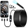 Hengrongshen endoskopinė kamera su apšvietimu mobiliajam telefonui, 1920p hd endoskopinė kamera su 8 reguliuojamais led, 5 m pusiau standi gyvatės kamera, ip67 inspekcinė kamera, kanalo kamera, skirta ios ir android
