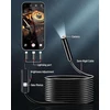 Hengrongshen endoskopinė kamera su apšvietimu mobiliajam telefonui, 1920p hd endoskopinė kamera su 8 reguliuojamais led, 5 m pusiau standi gyvatės kamera, ip67 inspekcinė kamera, kanalo kamera, skirta ios ir android