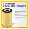 Hengst Alyvos filtras E115h01 D208 automobiliams