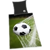 Herding futbolo patalynės komplektas, pagalvės užvalkalas 80 x 80 cm, antklodės užvalkalas 135 x 200 cm, mikropluoštas, juoda/pilka