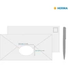 Herma 10763 universalūs ovalūs etiketės iš žolės popieriaus, 20 lapų, 63,5 x 42,3 mm, 18 etikečių viename A4 lape, 360 vnt. pakuotė, lipnios, spausdinamos, matinės, tuščios lipnios etiketės pagamintos iš silfijų popieriaus, natūraliai rudos