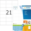 Herma 4634 adresų etiketės, 200 lapų, 70 x 41 mm, 21 etiketė viename A4 lape, 4200 vienetų, lipnios, spausdinamos, matinės, baltos popierinės adresų etiketės
