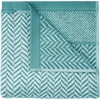 Rankšluostis Herzbach home rankšluosčių ir vonios rankšluosčių rinkinys, 100% medvilnė, raštuotas (ocean žalias / baltas, 2 vonios rankšluosčiai 70 x 140 cm)