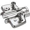 Hettich Direct kryžminė montavimo plokštelė su tiesioginiu aukščio reguliavimu, nikeliuota, skylių eilė 37 x 32 mm, su orientaciniais kaiščiais ir specialiais varžtais (skirta gręžinio skersmeniui 5 x 7,5 mm), atstumas 0,0 mm prekė _ 9075065