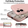 Hgh silikoninis dėklas, skirtas iphone 16 su 1 virvele, mobiliojo telefono dėklas, skirtas iphone 16, plona visapusiška apsauga su mikropluošto pamušalu, atsparus įbrėžimams apsauginis dėklas, skirtas iphone 16 6,1 colio rožinis