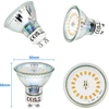 Lubinis šviestuvas Hibay 10 Led prožektorių rinkinys 230 V Gu10 Pasukamas įleidžiamas šviestuvas 68 mm skylės dydis Lubiniai prožektoriai Apvalus įleidžiamas prožektorius su 5 W šiltai balta lempute