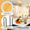 Hikitchen® [3 dalių rinkinys: vaisių krepšiai, vaisių dubenys, virtuvinio popieriaus laikiklis, virtuvės įrankių laikiklis, virtuvės įrankiai, laikymo indai, dekoratyvinis dubuo, juodas, metalinis, bambukinis]