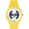 Hip Hop Laikrodis su Saulės energija, 34mm, Geltonas silikoninis dirželis