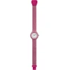 Hip Hop, Shimmer Crush kolekcijos moteriškas laikrodis su blizgančiu silikoniniu dirželiu ir lurekso audiniu, atsparus vandeniui kvarcinis mechanizmas, 32 mm korpusas, dovana moterims, apyrankė, apyrankė