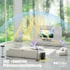 Kompiuterio kolonėlės Hiwill 5.1.2ch Dolby Atmos garso juosta, erdvinio garso sistema televizoriui, garso juosta televizoriams su 6.5 colių žemų dažnių garsiakalbiu, 2 galiniai erdvinio garso garsiakalbiai, 2 aukštyn nukreipti spinduliuojantys tvarkyklės