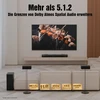 Kompiuterio kolonėlės Hiwill 5.1.2ch Dolby Atmos garso juosta, erdvinio garso sistema televizoriui, garso juosta televizoriams su 6.5 colių žemų dažnių garsiakalbiu, 2 galiniai erdvinio garso garsiakalbiai, 2 aukštyn nukreipti spinduliuojantys tvarkyklės