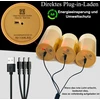 Hl led žvakės be liepsnos stikle, įkraunamos su nuotolinio valdymo pulto laikmačiu mirgančios žvakės vestuvių festivaliui kalėdų namų dekorui, 3 vaško kolonų žvakių rinkinys, auksinės