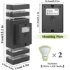 Hlfvlite led lauko sieninis šviestuvas ip65, gu10, šviečiantis į viršų ir apačią, 6500 k, skirtas namo sienai, terasai