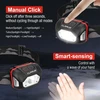 Hm1 440 liumenų įkraunamas galvos žibintas su gestų jutikliu, 5 režimai, 70 valandų veikimo trukmė, ipx6 vandeniui atsparus led priekinis žibintas bėgimui, stovyklavimui, žygiams, medžioklei