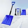 Hmfmdy sniego kastuvas, sniego kastuvas su ergonomiška rankena, lengvas nešiojamas nuimamas sniego valymo įrankis sunkvežimiui, automobiliui, sodui, stovyklavimui, laukui, avarinei situacijai, sniego senio lipdymui - mėlynas
