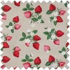 Hobby Gift išskirtinė vidutinė siuvimo reikmenų dėžutė su priedų dėklu, pagalvėle adatoms, krepšiu, pvc rankena, siuvinėtu dangteliu 18.5x25.5x14.5cm, Embroidered Strawberries