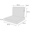 Hobbygarden Kėdės pagalvėlė Technorattan gultui 60x55x40