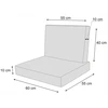 Hobbygarden Kėdės pagalvėlė technorattan gultui 60x55x40