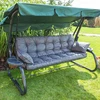 Hobbygarden Pagalvė sūpynėms, pagalvė sodo suolui su atlošu, atspari vandeniui, 140 cm