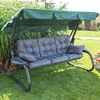 Hobbygarden Sūpynių pagalvėlė sodo suoliukui, 3 dalių komplektas, atspari vandeniui, anti-uv, 150 cm