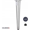 Holzbrink Pilkos spalvos stalo kojos 60cm Hairpin legs 4vnt