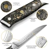 Home Safety Damask filėavimo peilis - Damasko peilis kaulams išpjauti I Itin aštrus 14.5 cm ašmenys, pagaminti iš 67 sluoksnių Vg-10 Damasko plieno I Rankų darbo žuvies peilis, supakuotas į dovanų dėžutę