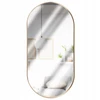 Home Styling Collection Sieninis veidrodis auksinis ovalus 50x25 cm