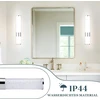 Homefire led veidrodinis šviestuvas vonios kambariui - 6 w veidrodinis šviestuvas vonios kambario sieninis šviestuvas 30 cm atsparus vandeniui ip44 chromas modernus neutrali balta 4000 k vonios kambario šviestuvas sieninis šviestuvas rūsiui virtuvei