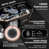 Homelux maisto kombainas 1800 W, minkymo mašina su 8 litrų nerūdijančio plieno dubeniu, 6 greičio lygiai, Led jutiklinis ekranas, šluotelė, tešlos kablys, plakiklis ir apsauga nuo purslų, juodas