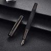 Hongdian 6013 matinės juodos spalvos plunksnakotis su itin plonu plunksnos galiuku (0,38 mm) ir metaline dovanų dėžute