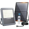 Hooled led saulės prožektorius, skirtas naudoti lauke su saulės baterija, 18000mah baterija, ip66 atsparus vandeniui, 6500k, saulės prožektorius, skirtas naudoti lauke su nuotoliniu valdymu (laikmačio funkcija)