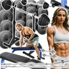 Hop Sport Be-active.pl 118kg kultūrizmo treniruočių rinkinys suoliukas stovas štanga svoriai