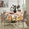 Horaldaily rudens staltiesė 150 x 150 cm apvali padėkos dienos rudens derliaus sunkvežimio namas juoda languota staltiesė vakarėliui iškylai vakarienės dekoras