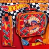 Hot Wheels vaikiška pietų dėžutė automobilių pietų dėžutė mokyklinis kelioninis izoliuotas pietų krepšys su puodelio laikikliu, raudonas, pietų dėžutė