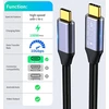 Hotutuki usb c duomenų perdavimo kabelis 5 m, 10 gbps duomenų perdavimas, usb 3.1 gen2 type c įkrovimo kabelis, ilgas usb c kabelis, 100 w 20 v/5 a greito įkrovimo kabelis, 4k @ 60 hz vaizdo perdavimas monitoriui, usb c 5 m