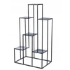 Howhomely metalinis juodas stovas gėlėms 6 vazonams, loft stiliaus