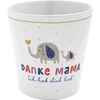 H:ppy Life gėlių vazonas su motyvu "danke Mama", akmens masės gėlių vazonas, aukštis 10,5 cm, su dovanų juostele, dovanų gėlės, gimtadienis, 47526