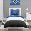 Hsv Hamburger Sv patalynės komplektas Block Stripes 135 x 200 cm 100% medvilnė, užtrauktukas