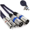 Htruiyaty 2 x xlr male į 2 x rca kabelį rca kabelis, hifi stereo audio jungties xlr patch kabelis mikrofono galios stiprintuvas 5 m