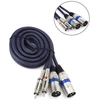 Htruiyaty 2 x xlr male į 2 x rca kabelį rca kabelis, hifi stereo audio jungties xlr patch kabelis mikrofono galios stiprintuvas 5 m