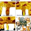 Huahuanghui 6 vienetų džiunglių safari balionų rinkinys, foliniai balionai gyvūnai, džiunglių safari gyvūnų balionai, 3d didžiulis liūtas, leopardas, žirafa, zebras, dramblys, beždžionės folinis balionas, berniukų mergaičių gimtadieniui