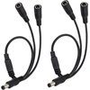 Hualisiji Y kabelio adapteris Dc kabelis 1 į 2 Dc 5,5 mm x 2,1 mm 1 į 2 ilginamasis kabelis Cctv kabelis 30 cm, skirtas stebėjimo įrenginiams, maršrutizatoriams, nešiojamiesiems kompiuteriams, automobiliuose montuojamiems įrenginiams ir kt. (2 vnt.)