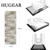 Hugear skalbiamas mašinoje bėgimo takelis, 60 x 180 cm, taupe spalvos koridoriaus kilimas, vidaus akcentinis kilimas, modernus abstraktus žemo plauko kilimas, sendintas kilimas, valgomasis kambarys, virtuvė, neslystantis